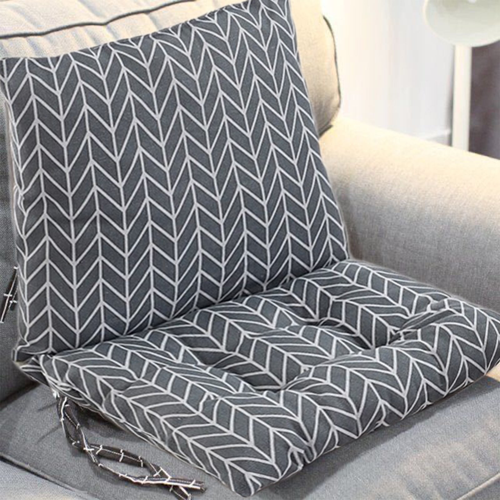 Nkmbld Chair Cushions Tufted Corduroy Floor Cushions for Living Room Soft Thicken Seating Cushion for Chair, Sofa, Couch, Outdoor Patio Furniture, Gray