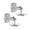 Transparent silver, variant on 2 Pack Multifunctional 6 Claw Rotating Hook Suction Cups Swivel 360 Degree Hangers Wall Organizers Hanging Storage Rack