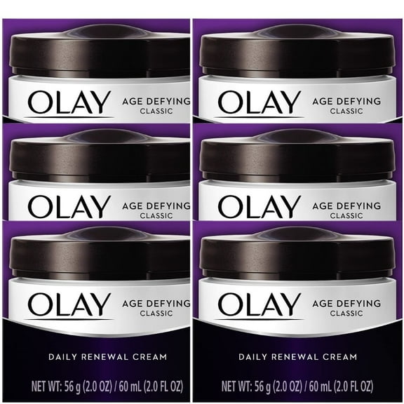 Classic Face Cream Moisturizer | Age Defying Cream as Night Cream and Day Cream | Cream w/ Vit E and Beta-Hydroxy Acid | Face Cream for Women and Men | 2 FL OZ Per Pack, Pack of 6