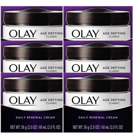 Classic Face Cream Moisturizer | Age Defying Cream as Night Cream and Day Cream | Cream w/ Vit E and Beta-Hydroxy Acid | Face Cream for Women and Men | 2 FL OZ Per Pack, Pack of 6