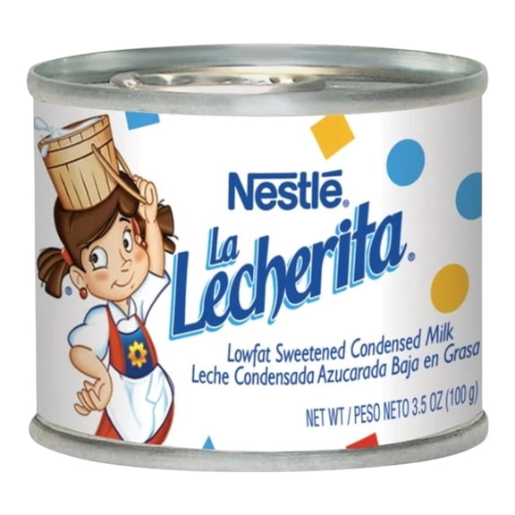 Nestle La Lecherita Low Fat Sweetened Condensed Milk for Holiday Baking, 3.5 oz Can, 6 Pack