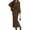 Brown, variant on PRETTYGARDEN Women's Fall Long Sleeve Midi Dress Casual Elegant Ruffle Flowy A Line Swing Cocktail Party Dresse