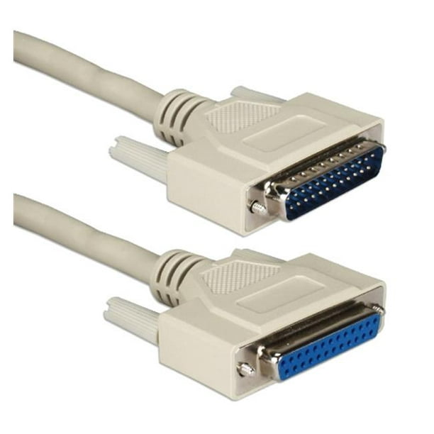 QVS CC406D-30-BB 30 Câble d'Extension Bidirectionnel Mâle à Femelle ft. Premium Parallèle IEEE1284 DB25