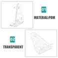 thumbnail image 2 of Dosaele 12 Pcs Blind Hold Down Brackets Clear Plastic Blinds Hooks Bottom Rail Hold Clips Replacements For Mini Horizontal Blinds Shades Windows Doors Or Home Rv, 2 of 8