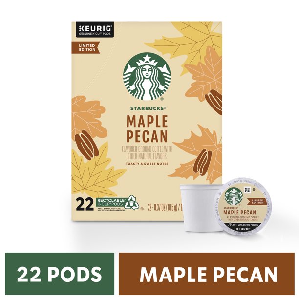 Starbucks K Cup Coffee Pods, Maple Pecan Light Roast
