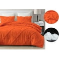 thumbnail image 6 of DNG Creations 3 Piece Diamond Ruffle Comforter 100% Egyptian Cotton, 800TC - Solid Orange Colour - Super Soft 550 GSM All Season ( Oversized Queen - Size ), 6 of 6