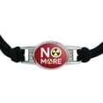 thumbnail image 2 of No More Nuclear Nuke Clean Energy Power Novelty Suede Leather Metal Bracelet, 2 of 3