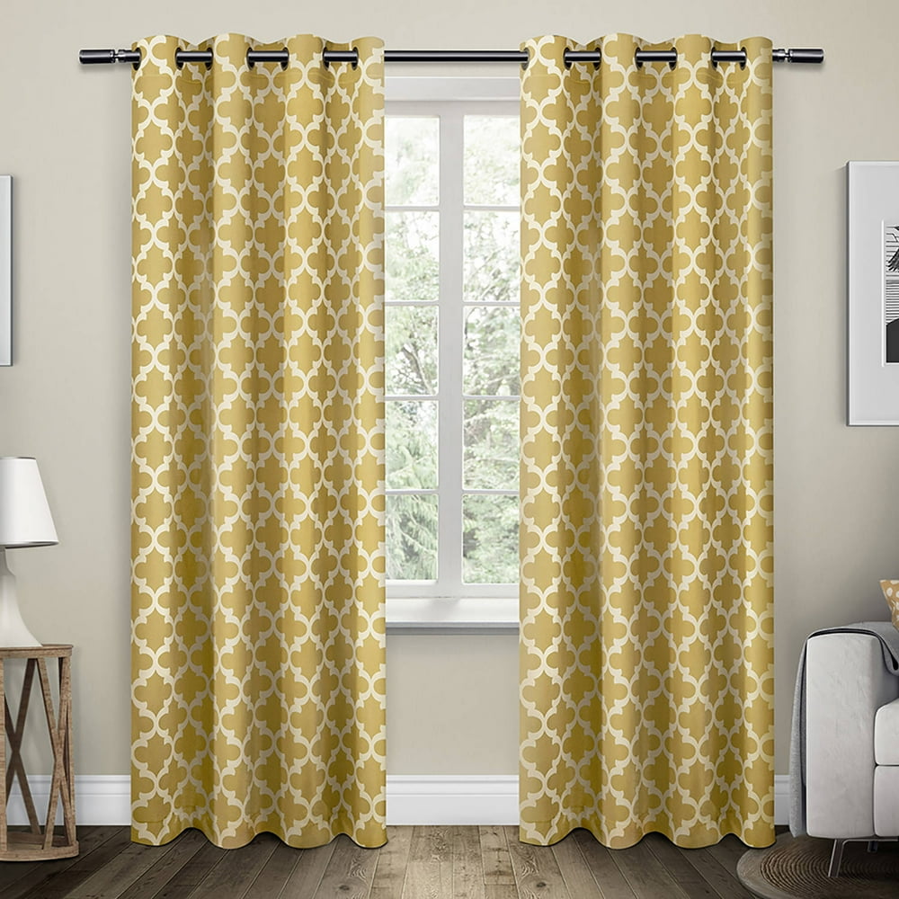 Exclusive Home Neptune Cotton Window Curtain Panel Pair with Grommet
