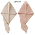 thumbnail image 2 of 2 Pack Hair Towel Wrap,Hair Drying Towel with Button, Hair Towel, Dry Hair Hat, Bath Hair Cap, 2 of 5