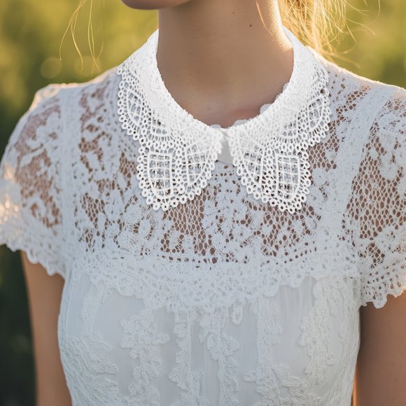 FUTUREORYY Cuello Falso De Encaje Bordado Estilo Hanfu Para Mujer Con Retro Y