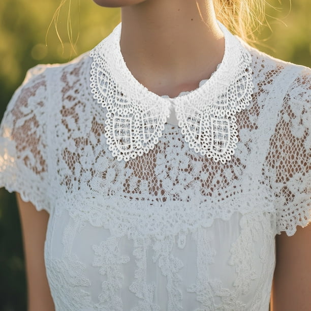 FUTUREORYY Cuello Falso De Encaje Bordado Estilo Hanfu Para Mujer Con Retro Y