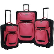 Coleman New Ridgeline 3-Piece Rugged Luggage Set, Red