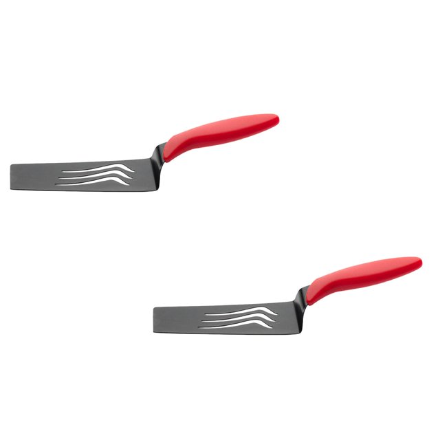 Oleegame 2PC Kitchen Utensils Set Stainless Steel Pizza Spatula Transfer Shovel Triangle Spatula Long Dish Spatula Frying Spatula Baked Pizza Transfer Tool