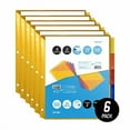 thumbnail image 2 of OS Plus 5-Tab Plastic Binder Dividers w/ 2 Pockets, Insertable Big Tabs, 6 Set, 2 of 3