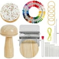 thumbnail image 2 of Knitted Set 1Pcs Mini Darning Loom Knitting Kit with 14 Hooks 50 Color Threads and Repair Tools for DIY Weaving Mending Socks & Jeans JASKFLY, 2 of 9