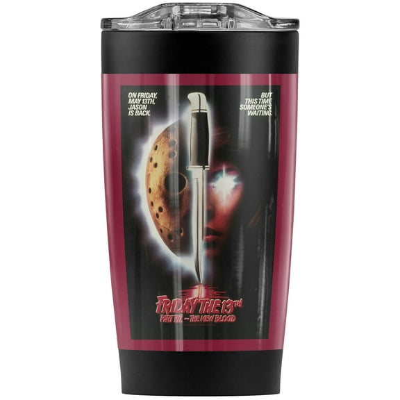 Friday The 13Th New Blood Poster Stainless Steel Tumbler 20 oz Coffee Travel Mug/Cup, Vacuum Insulated & Double Wall with Leakproof Sliding Lid | Great for Hot Drinks and Cold Beverages