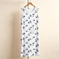 thumbnail image 4 of VBVC Women's Sleeveless Floral Print Midi Dress , Ladies' Crew Neck Casual Summer Tank Dress , Stretchy Daily Wear Dresses For Women,Light Blue,S-5XL, 4 of 6