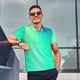 thumbnail image 4 of Fotbe blue green colors Camiseta Polo de Golf para Hombre con Estampado – Camisa Deportiva Transpirable con Cuello Abotonado-Large, 4 of 6