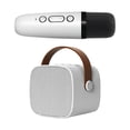 thumbnail image 2 of Portable Bluetooth Speaker with Wireless Microphone, Handheld Mics Speaker Machine, Portable Speaker System for Playroom Family Outing K1 White Single Mic, 2 of 8