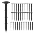 thumbnail image 1 of Uxcell 32-Pack Estacas de Jardín para Encuesta, 1.3 x 6.3 Pulgadas Estacas de Plástico de Perfil Bajo para Anclajes de Lona/Borde de Césped [Negro], 1 of 1