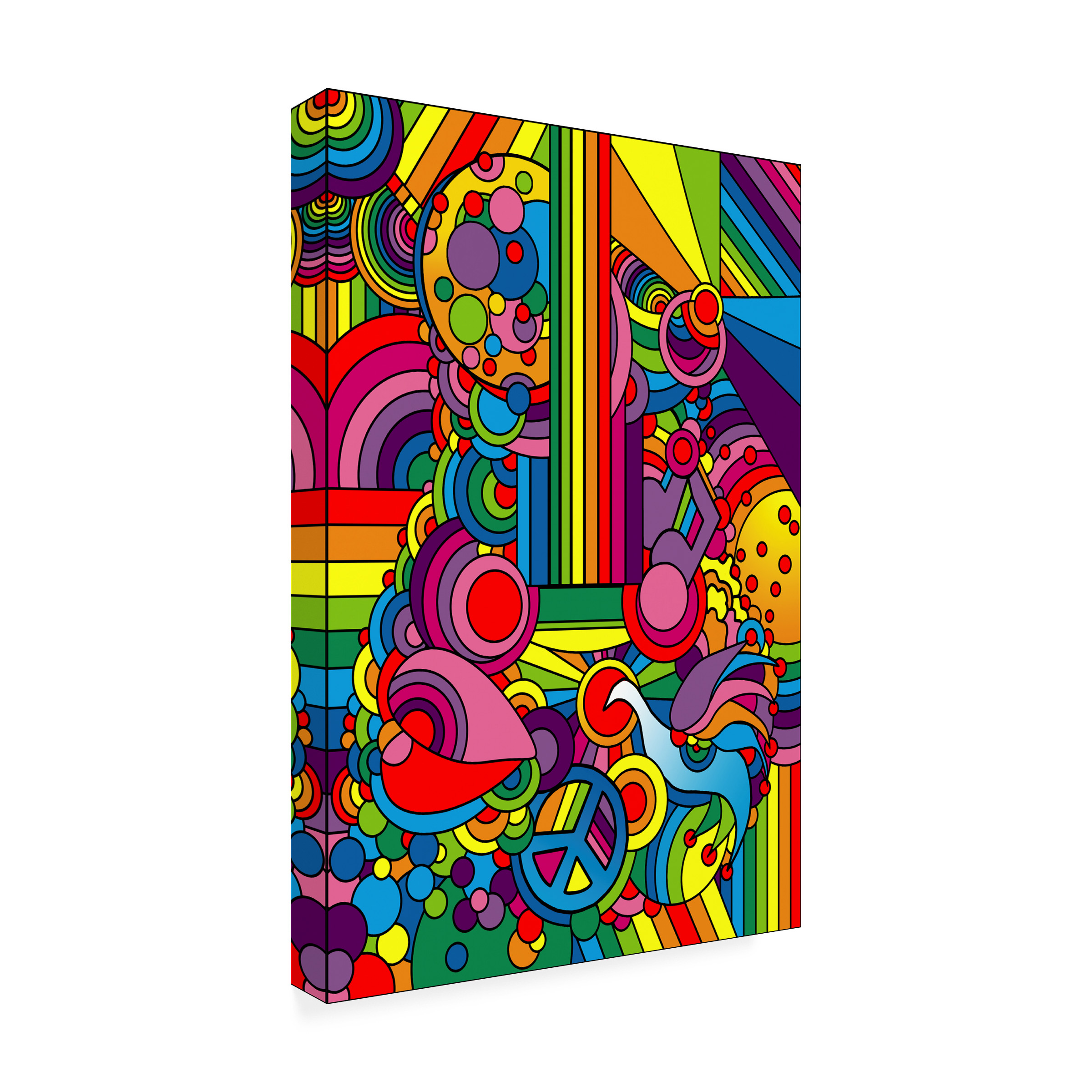 Trademark Fine Art 'Pop Art Guitar Motif 916' Canvas Art by Howie Green