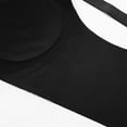 thumbnail image 5 of Women's Seamless Ribbed Wirefree Bra - Supportive Lift Design Full Coverage Comfort for Everyday Wear Black, 5 of 9