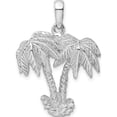 thumbnail image 1 of Sterling Silver Polished Two Palm Trees Pendant(Length 29.68) - Jbsp, 1 of 3