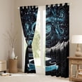 thumbnail image 3 of Homewish Natural Scenery Curtains Pack of 2 (42x84 Each),Starry Sky Curtains Blackout,Blue Black Bedroom Curtains For Girls,Ultra Soft Home Decor, 3 of 6