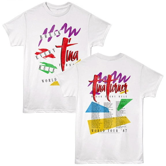 Tina Turner Break Every Rule Tour 87 Men's T Shirt (White, AdultXL)