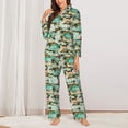 thumbnail image 2 of Sikiie Colorful Hawaii Palms Women's Long-Sleeve Shirt and Full-Length Bottom Pajama Set (s-xxl)-, 2 of 7