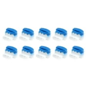 Cogfs 10 Pcs 3Pin IDC No need to peel Cable fast connector blue 3 hole wiring 314