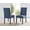 Blue with Nailhead, variant on Upholstered Dining Chairs Set of 2, High Seat Back Dining Chair with Solid Wood Legs