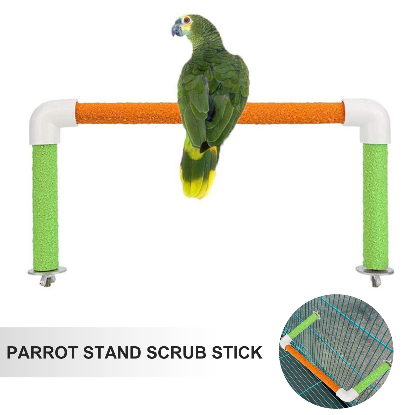 Perch Stand Platform Wood Playground for Pet Parrot Budgies Parakeet Cockatiels Conure Lovebirds Hamster Gerbil Rat Mouse Cage Accessories Exercise Toys Convenient and Practicaldurable