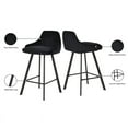 thumbnail image 5 of Meridian Furniture Viviene 25.5"H Velvet Counter Stool in Black (Set of 2), 5 of 8