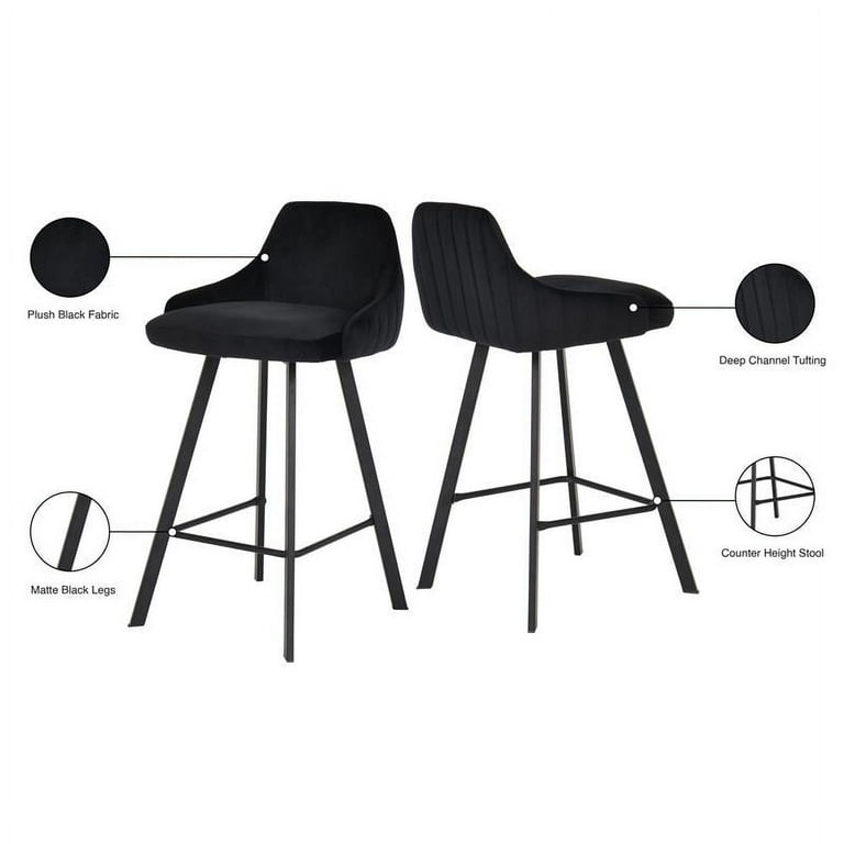 Meridian Furniture Viviene Velvet Counter Stool Meridian Furniture Viviene Velvet Counter Stool
