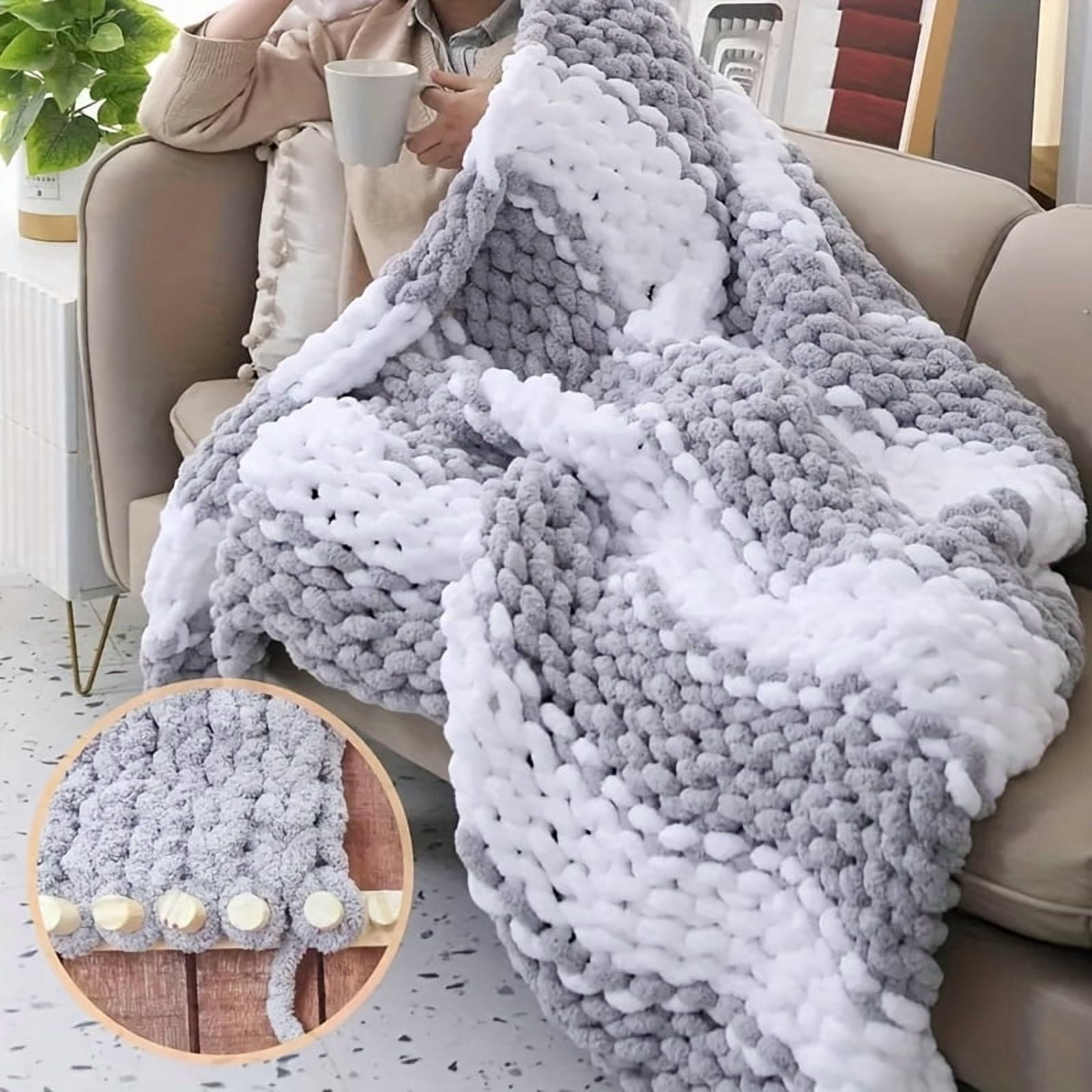 1 Pc Portable 48-Inch Handheld Wooden Loom - Beige with Smooth Pegs, Complete Hardware Kit, Natural Wood Grain End for Weaving Thick Blankets and Scarves