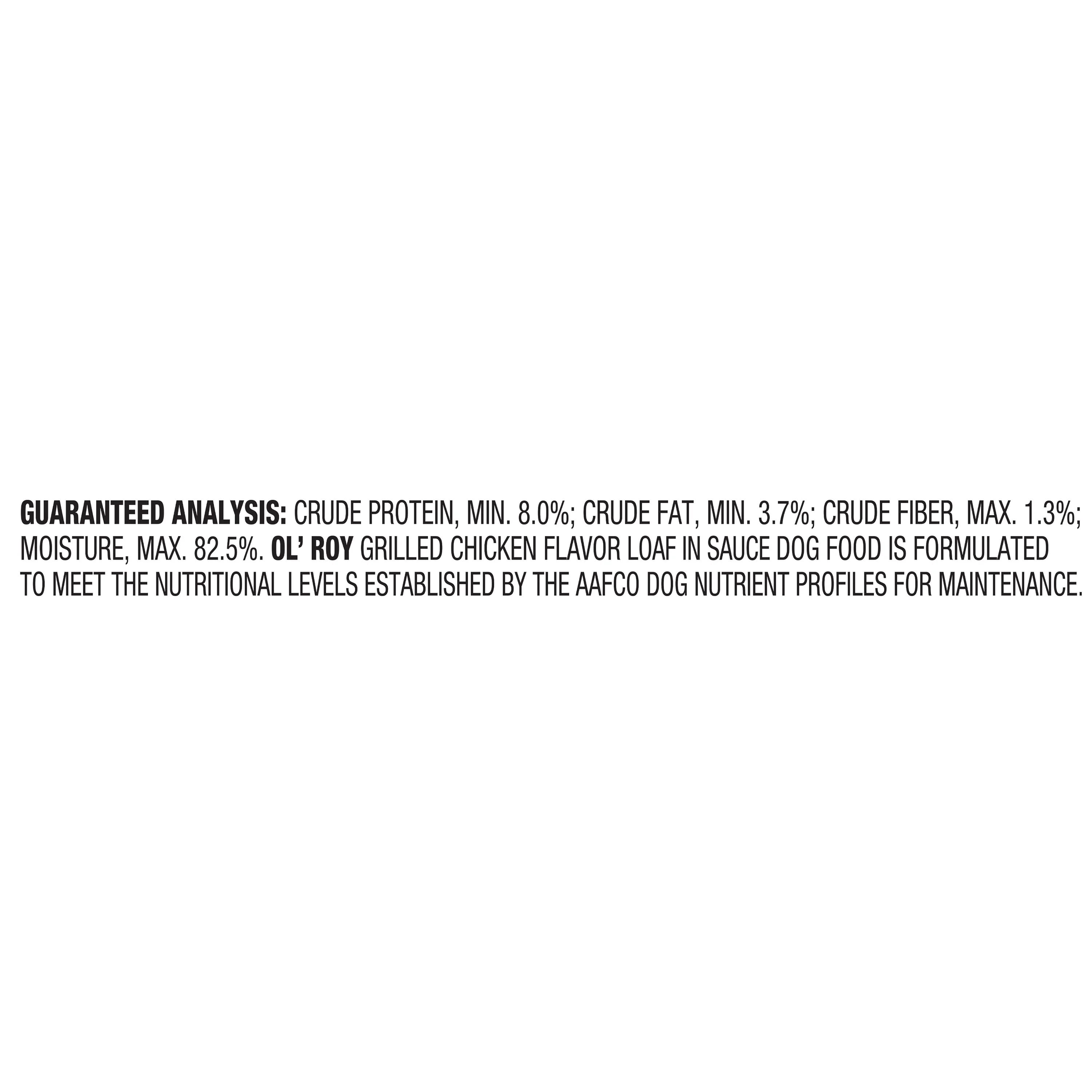 (6 pack) Ol' Roy Grilled Grain-Free Chicken Flavor Wet Dog Food, 3.5 oz Cup