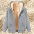 thumbnail image 4 of Cutuoiiu Fuzzy Jackets for Women Christmas Printed Fleece Hooded Jacket with Pockets Gifts, 4 of 5