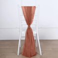 thumbnail image 5 of BalsaCircle 10 Terracotta Extra Premium Chiffon Chair Sashes Bows Ties Ceremony, 5 of 6
