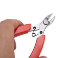 thumbnail image 3 of 107F1 Mini Electronic Diagonal Pliers Cable Side Cutting Nippers Wire Cutter Hand Tool, Steel, Ergonomics Handle, Small Body, Slip Plastic, Various Cables, Made of High Carbon, 3 of 7