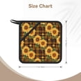 thumbnail image 3 of Sikiie Yellow Black Plaid Sunflower Pot Holders Kitchen Insulation Mats Heat Resistant Pot-Holder Oven Anti-Scald Pads for Cooking Baking, 7.1*7.1inch, 3 of 8