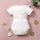 thumbnail image 4 of Body De Bebé Canastilla Onesies Para Niños Pequeños Verano Lindo Color Sólido Volante Algodón Traje Mameluco Mono Blanco Odeerbi LM103-3496, 4 of 9