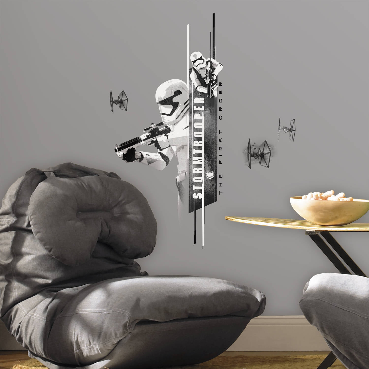 RoomMates Star Wars Classic The Force Is Strong Quote Peel and Stick Wall Decals York Wallcoverings RMK3077SCS 
