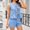 01 Light Blue, variant on Weiqiqre Spring Clothes for Women Summer Sweatsuit Beach Outfits Sleeveless Tunic Top and Elastic Waist Denim Shorts Set
