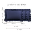 thumbnail image 7 of PiccoCasa Polyester Ruffle Pillowcases 2 Pcs with Envelope Navy Blue Standard, 7 of 7
