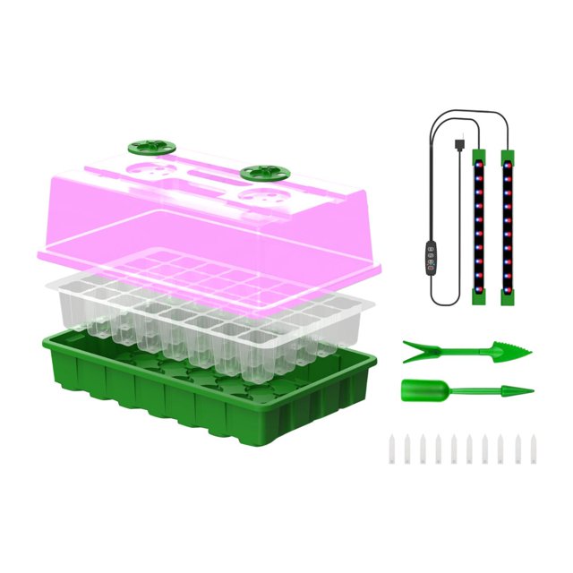 Bandeja de arranque de semillas con Light Mini Propagator Station Kit de inicio de semillas Luz roja azul