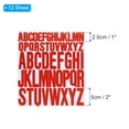 thumbnail image 2 of Calcomanías de Letras Uxcell 1 pulgada 2 pulgadas, 12 Hojas de Calcomanías de Letras Adhesivas de Vinilo, Rojo, 2 of 6