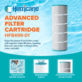 thumbnail image 2 of Hurricane HF8499-01 Advanced Swimming Pool Filter Cartridge Replacement, 2 of 8