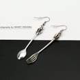 thumbnail image 6 of CIYISON Sliver Earrings Spoon Fork for Triangle Ruler Earrings Birthday Gifts for Girlfr, 6 of 13