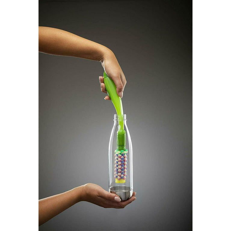  Scrub Daddy 700BH8CT Scrub Daisy Dishwand System-Scratch Free  and Odor Resistant Head with Soap-Dispensing Wand and Self-Draining  Base-The Hyacinth Bottle & Glass Scrubber, Hyacinth Wand
